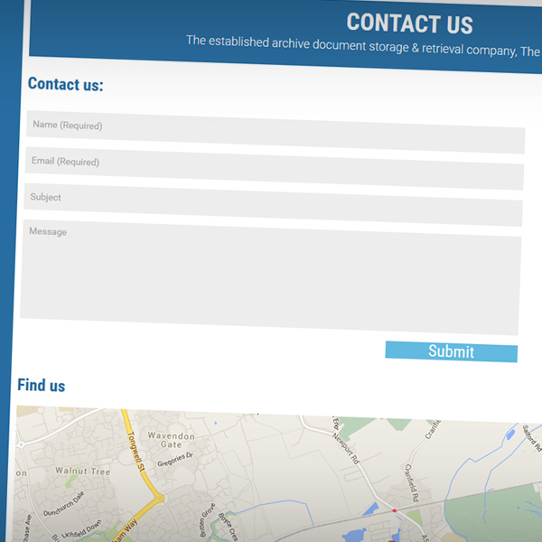 The site features a contact form and an embedded Googlemap